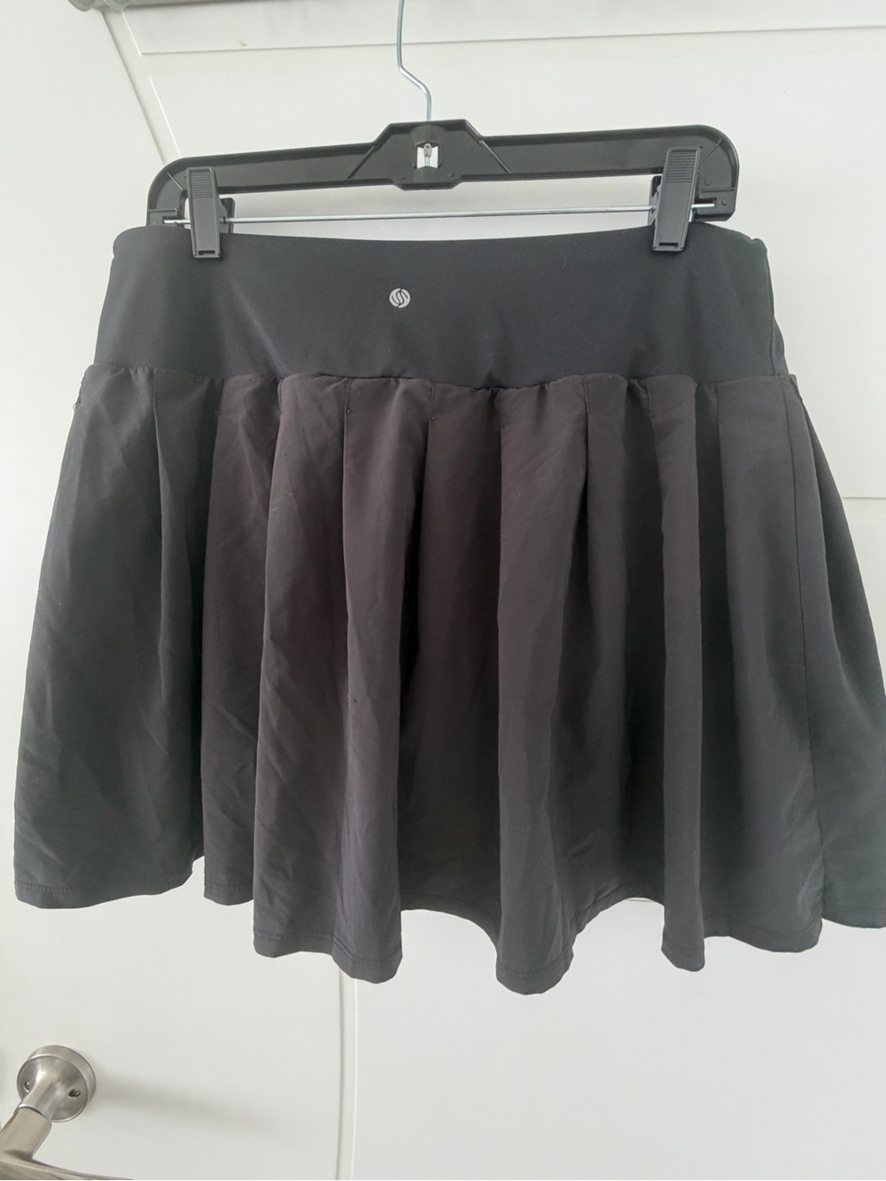 Stretch the rules Black Pleated Athletic Skirt skort